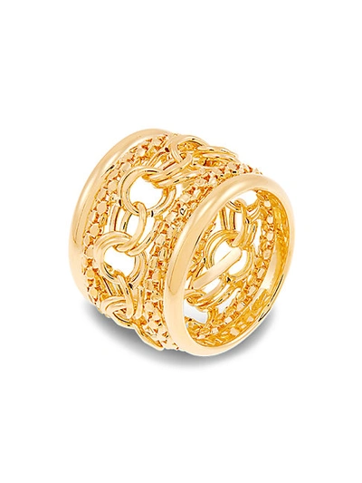 Shop Saks Fifth Avenue 14k Yellow Gold Byzantine Ring