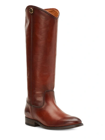 Shop Frye Melissa Button 2 Classic Leather Boots In Redwood