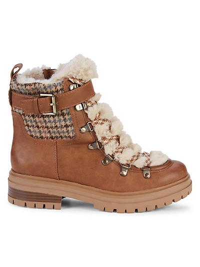 Shop Circus By Sam Edelman Gretchen Faux Fur-trim Boots In Camel Ivory