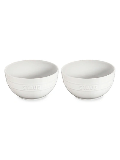 Shop Staub Ceramic 2-piece Universal Bowl Set In White