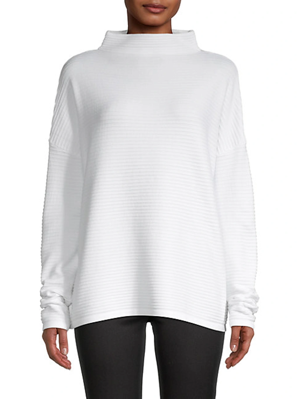 French Connection Babysoft Lena Funnelneck Pullover In Winter White ModeSens