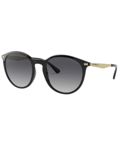 Shop Emporio Armani Women's Sunglasses, Ea4148 54 In Shiny Black