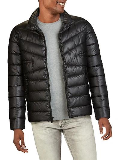 Shop Kenneth Cole Men's Mid-weight Puffer In Black