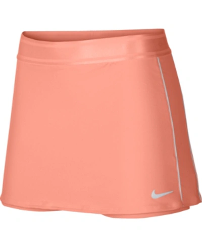 Shop Nike Women's Tennis Dri-fit Skort In Sunblush/white