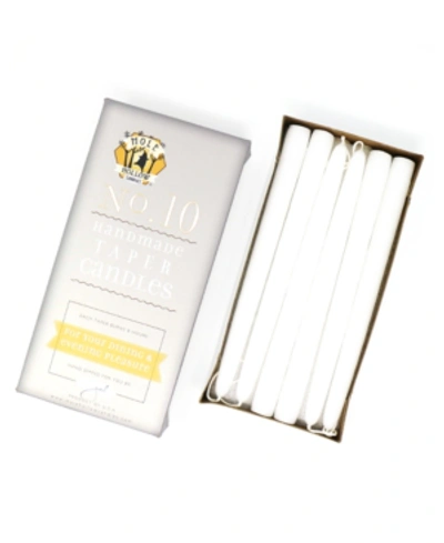 Mole Hollow Candles 10" Taper Candles In Stark White