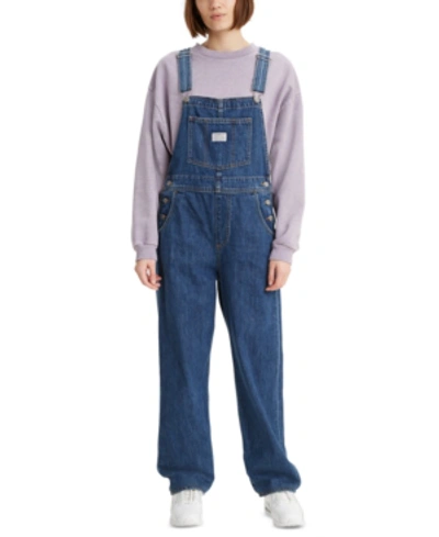 Shop Levi's Cotton Denim Overalls In Kicked To The Curb