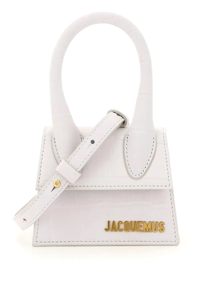 Shop Jacquemus Le Chiquito Micro Bag In White,grey