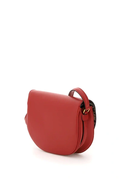 Shop Ferragamo Gancini Double Flap Crossbody Bag In Red