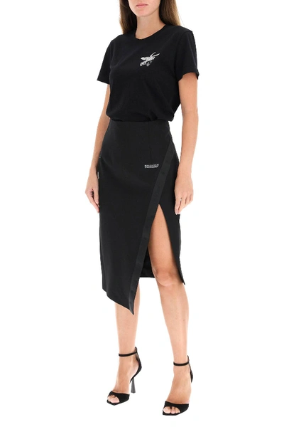 Shop Off-white Skirt With Logo Bands In Black