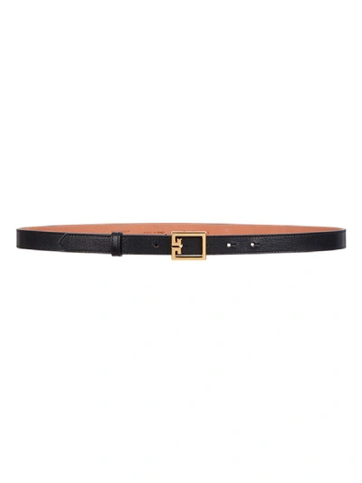 Shop Givenchy Gv3 Logo Leather Belt Black