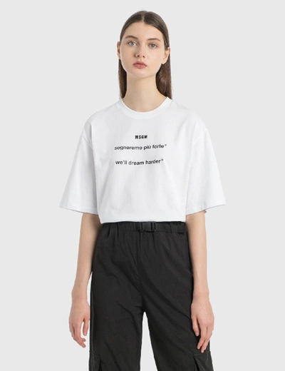 Shop Msgm Lettering Print T-shirt In White