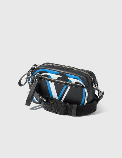 Shop Valentino Garavani Double V Logo Mini Waist Satchel In Black