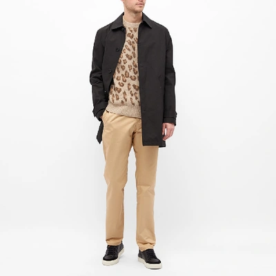 Shop A.p.c. Nans Leopard Crew Knit In Brown