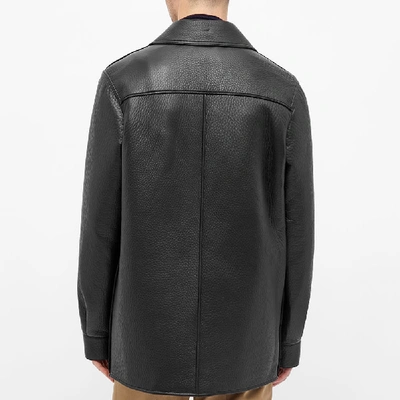 Shop Acne Studios Lopris Bonded Leather Jacket In Black