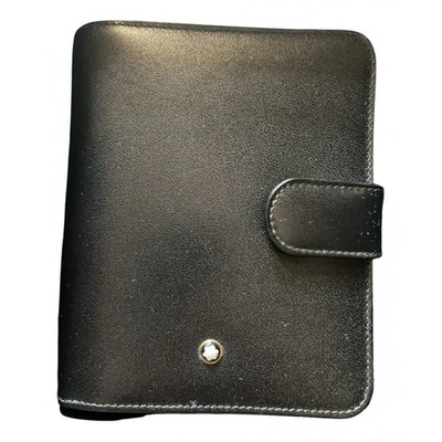 Pre-owned Montblanc Leather Wallet In Black