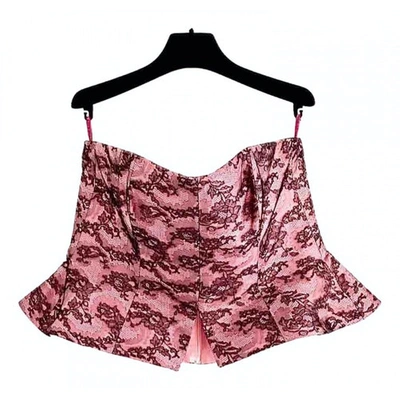 Pre-owned Christian Lacroix Silk Corset In Pink