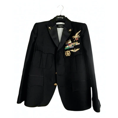 Pre-owned Dsquared2 Black Wool Jacket