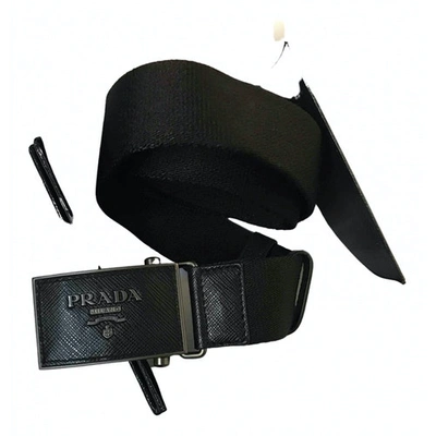 Pre-owned Prada Black Cloth Belt