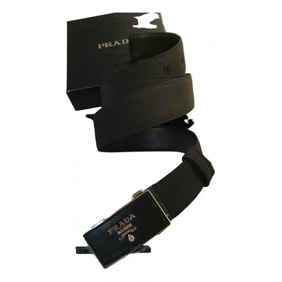 Pre-owned Prada Black Cloth Belt