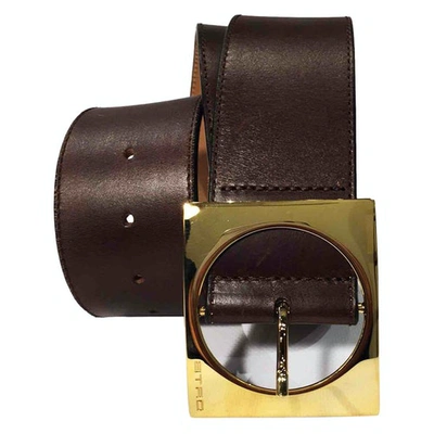 Pre-owned Etro Brown Leather Belt