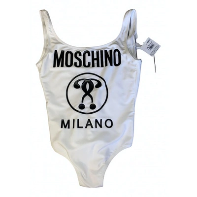 Pre-owned Moschino One-piece Swimsuit In White