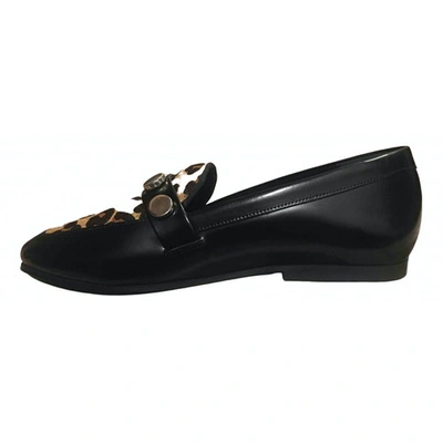 Pre-owned Claudie Pierlot Leather Flats In Black