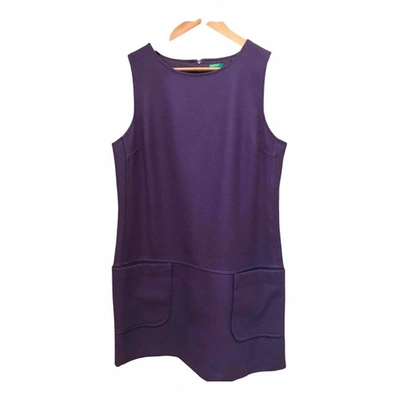 Pre-owned Benetton Purple Wool Dress