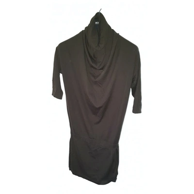 Pre-owned Hoss Intropia Wool Mini Dress In Brown