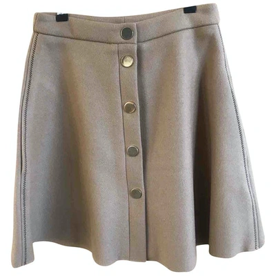 Pre-owned Maje Camel Wool Skirt