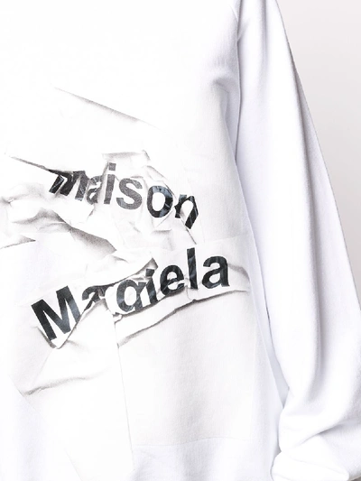 Shop Maison Margiela Cotton Sweatshirt In White