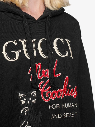 Shop Gucci Cotton Hoodie In Black