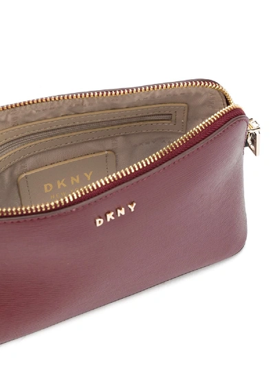 Shop Dkny Bryant Leather Mini Bag In Red