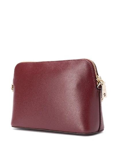 Shop Dkny Bryant Leather Mini Bag In Red