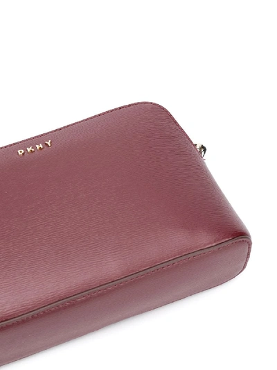 Shop Dkny Bryant Leather Mini Bag In Red