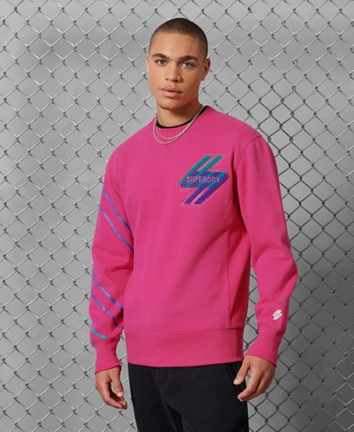 Shop Superdry Sportstyle Energy Crew Sweatshirt In Pink