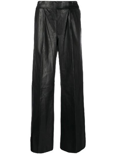 Shop Remain Duchesse High-waist Trousers In Black
