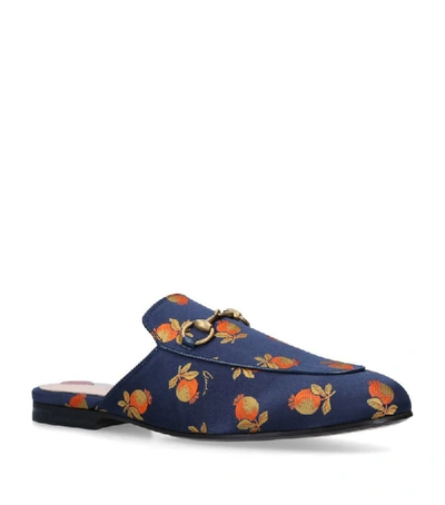 Shop Gucci Fruit Print Princetown Slippers