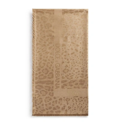 Shop Dolce & Gabbana Leopard Print Scarf