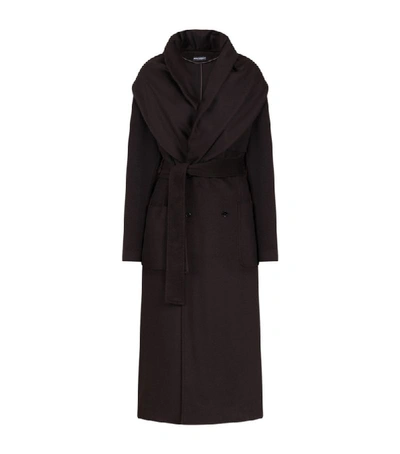 Shop Dolce & Gabbana Cashmere Belted Overcoat