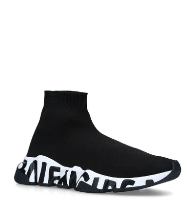 Shop Balenciaga Graffiti Logo Speed Sneakers