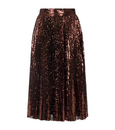 Shop Dolce & Gabbana Sequin Midi Skirt