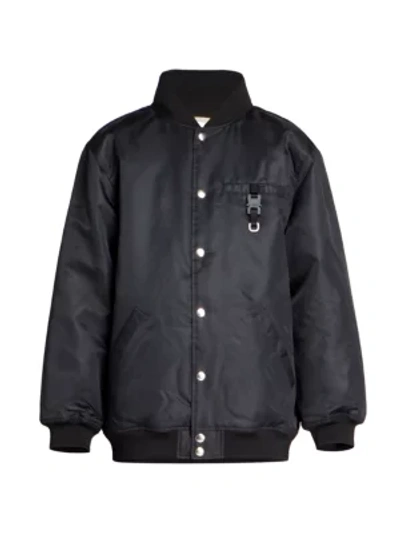 Shop Alyx Buckle Varsity Jacket In Black