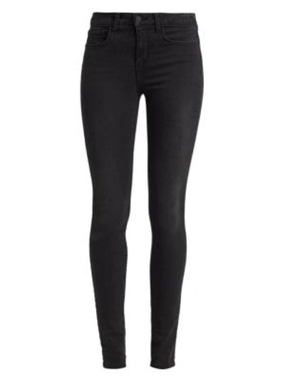 Shop L Agence Marguerite High-rise Skinny Jeans In Dark Graphite