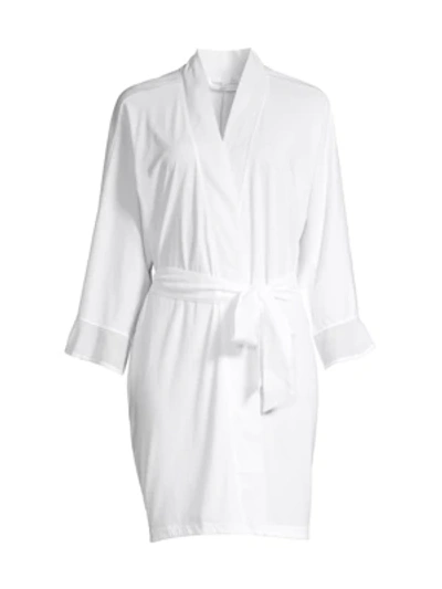 Shop Skin Justina Cotton Robe In White