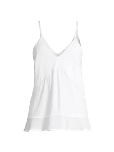 Shop Skin Julia Ruffle-hem Cami In White