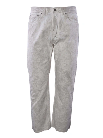 Shop Maison Margiela Vintage Effect Jeans In White