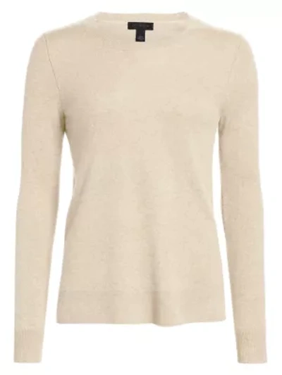 Shop Saks Fifth Avenue Collection Cashmere Roundneck Sweater In Chanterelle Heather