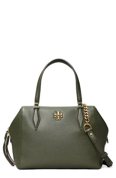 Tory Burch Kira Pebbled Leather Satchel In Poblano | ModeSens