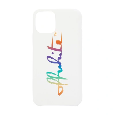 Shop Off-white Rainbow Iphone 11pro Case In White Multicolor