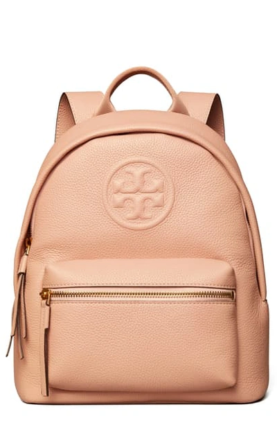 Shop Tory Burch Small Bombe Leather Backpack In Pink Moon